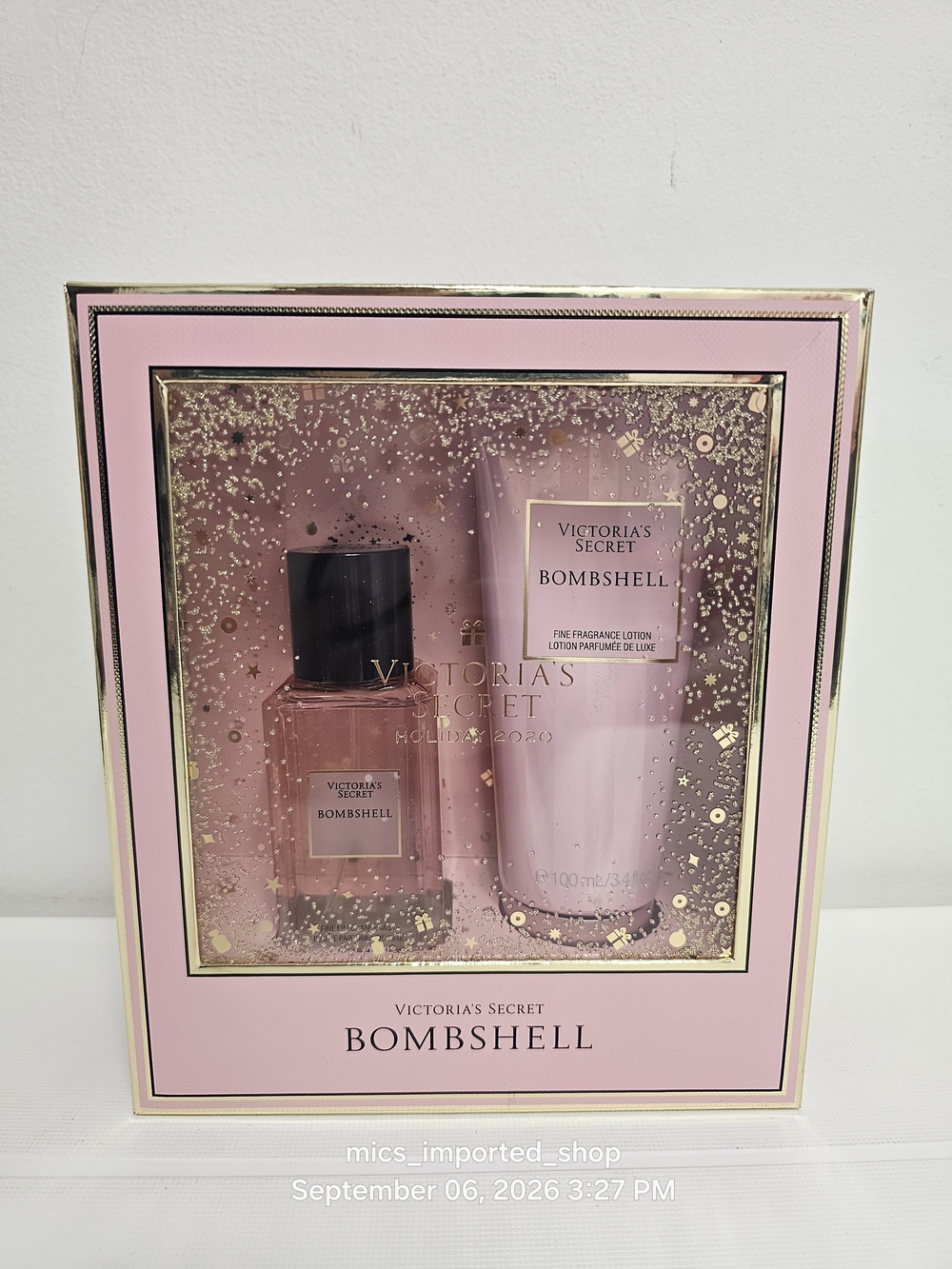 Victoria's Secret Bombshell Gift Set - Pink & Gold Accents